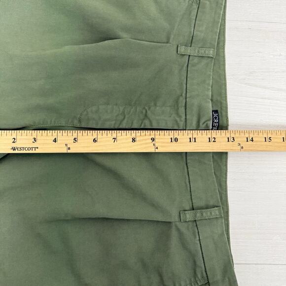 J.Crew Pleated Capeside Chino Pants Women 14 Green Relaxed Straight Cotton - Picture 13 of 15
